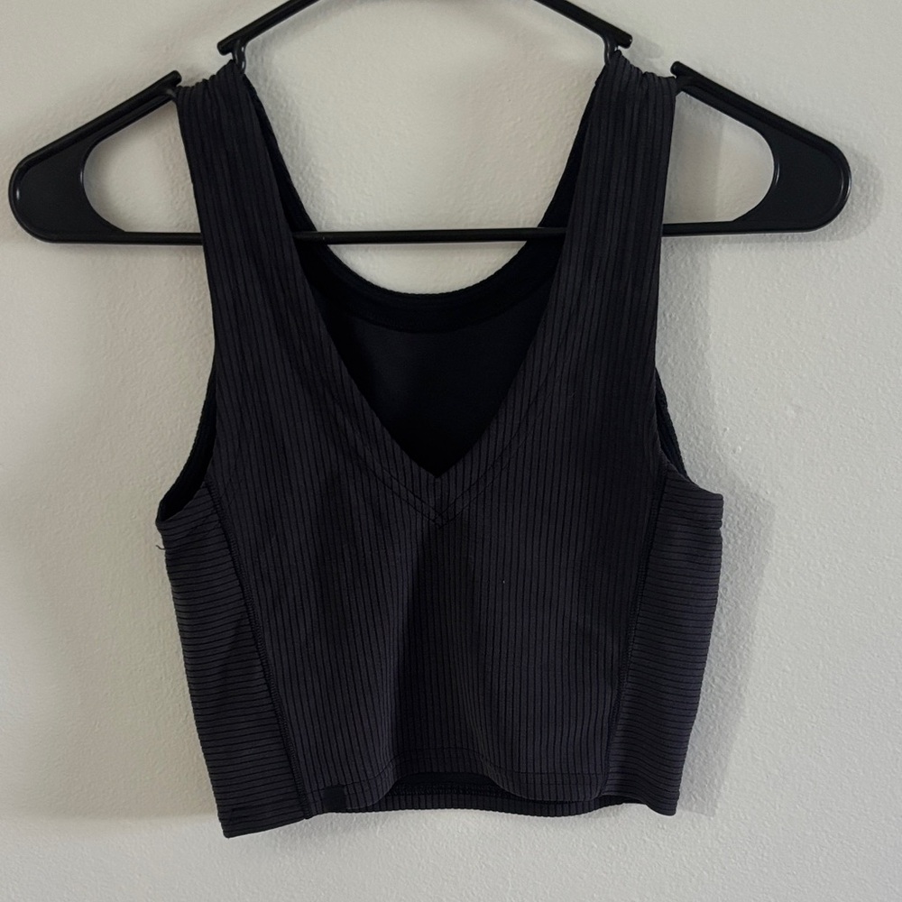 Lululemon Athletica Black Ribbed Tank Top